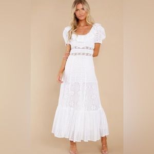 LoveShackFancy Stassie Dress in True White